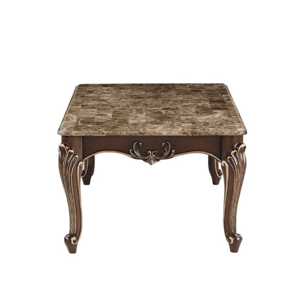 English Elm Lotus Traditional 5 Piece Living Room Set Beige Upholstery Champagne Gold Trim B009S02449
