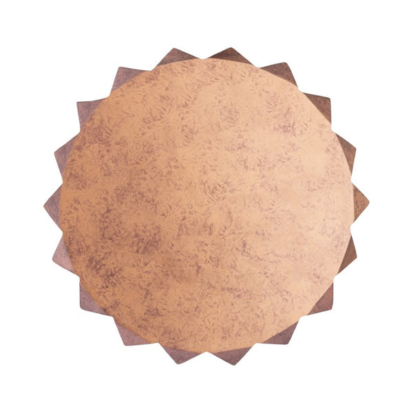 English Elm 321 Modern Aluminum Accent Table Set Geometric Faceted Panels Antique Copper Finish B009S02463
