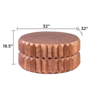 English Elm 321 Modern Aluminum Accent Table Set Geometric Faceted Panels Antique Copper Finish B009S02463