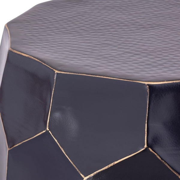 English Elm Ct101 Hand-Hammered Iron 2-Piece Table Set Matte Black Drum Silhouette Living Room B009S02479