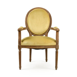Zentique Medallion Velvet Arm Chair — Solid Oak Frame, Ergonomic Support, Plush Upholstery, Made in USA (97 chars) B009 E272 11205