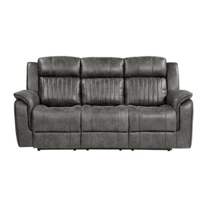 English Elm Classic Microfiber Reclining Sofa with Vertical Tufting and Pillow-top Arms for Living Room B011P168811