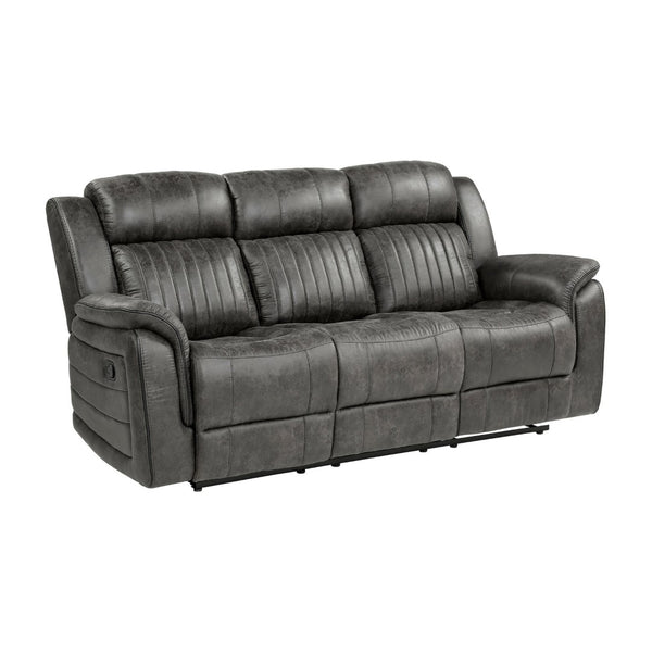 English Elm Classic Microfiber Reclining Sofa with Vertical Tufting and Pillow-top Arms for Living Room B011P168811