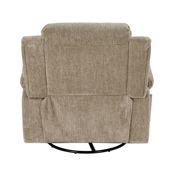 English Elm Glider Swivel Recliner with Microfiber Upholstery Pocket Coil Comfort for Living Rooms B011P329293