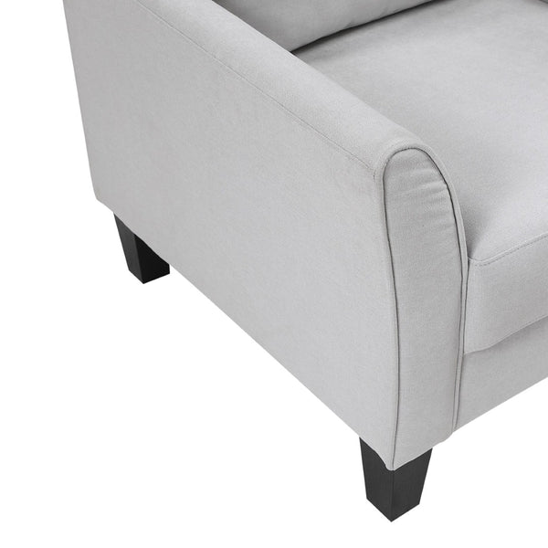 English Elm Modern Gray Upholstered Armchair with Pocket Coil Seat and Solid Wood Frame for Living Rooms B011P379746