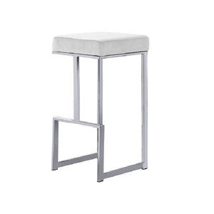 English Elm 31" Velvet Backless Counter Stools Set of 2 with Chrome Pedestal Base for Kitchen Island B011P499223