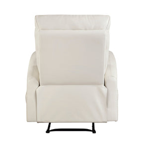 English Elm Contemporary Wall Hugger Recliner Faux Leather Chair with Side Pocket for Living Rooms B011P501146