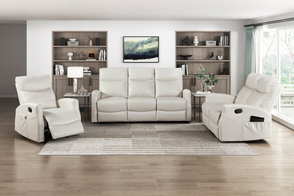 English Elm Contemporary Wall Hugger Recliner Faux Leather Chair with Side Pocket for Living Rooms B011P501146