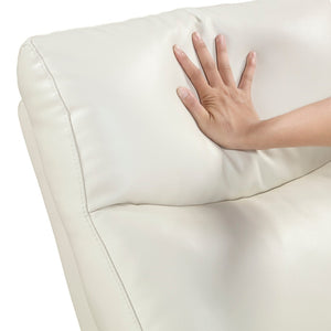 English Elm Contemporary Faux Leather Double Reclining Loveseat with Wall Hugger Design B011P501147