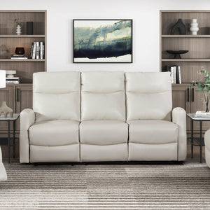 English Elm Contemporary Wall Hugger Reclining Sofa Faux Leather Pocket Coil Support Living Room B011P501148