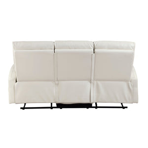 English Elm Contemporary Wall Hugger Reclining Sofa Faux Leather Pocket Coil Support Living Room B011P501148