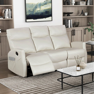English Elm Contemporary Wall Hugger Reclining Sofa Faux Leather Pocket Coil Support Living Room B011P501148