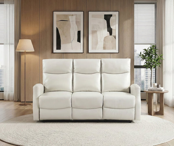 English Elm Contemporary Wall Hugger Reclining Sofa Faux Leather Pocket Coil Support Living Room B011P501148