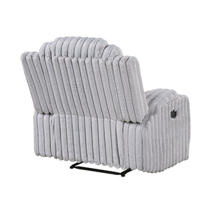 English Elm Light Gray Corduroy Wall Hugger Recliner with Cup Holders and Pocket Coil Support B011P501905