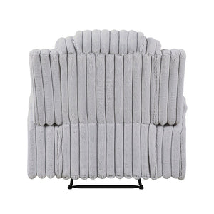 English Elm Light Gray Corduroy Wall Hugger Recliner with Cup Holders and Pocket Coil Support B011P501905