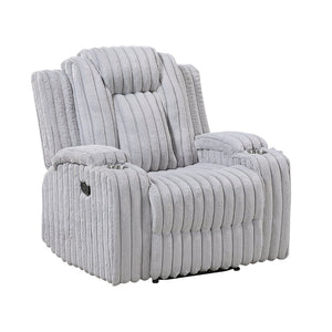 English Elm Light Gray Corduroy Wall Hugger Recliner with Cup Holders and Pocket Coil Support B011P501905