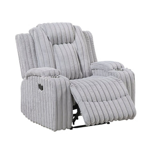 English Elm Light Gray Corduroy Wall Hugger Recliner with Cup Holders and Pocket Coil Support B011P501905