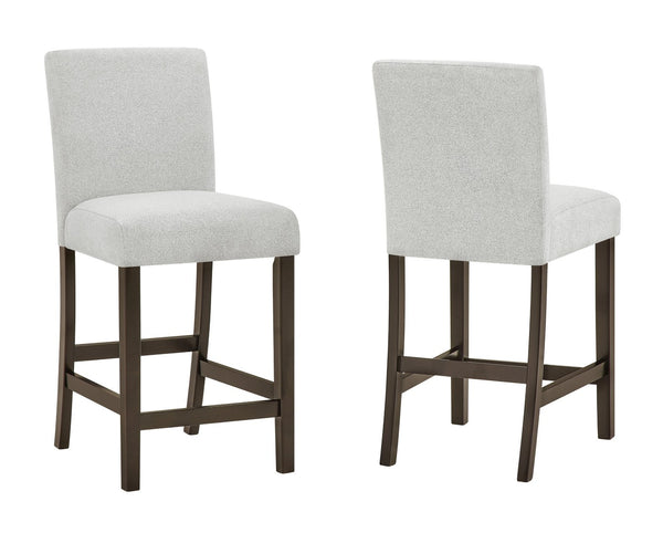 English Elm 5pc Counter Height Set Square Faux Marble Table Tufted Grey Velvet Chairs B011P507715