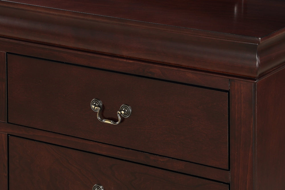 English Elm 1Pc Six Drawer Solid Wood Dresser Cherry Finish Louis Philippe Bedroom Storage B011P519677