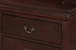 English Elm 1Pc Six Drawer Solid Wood Dresser Cherry Finish Louis Philippe Bedroom Storage B011P519677