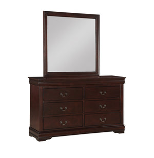 English Elm 1Pc Six Drawer Solid Wood Dresser Cherry Finish Louis Philippe Bedroom Storage B011P519677