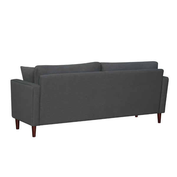 English Elm Contemporary Tufted Fabric Sofa with Plush Cushions and Warm Wood Tone Legs Gray B011P521838