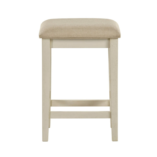 English Elm Modern Farmhouse Counter Height Dining Set with Usb Charging Ports and Upholstered Stools B011P522881