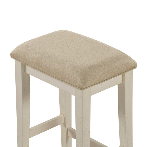 English Elm Modern Farmhouse Counter Height Dining Set with Usb Charging Ports and Upholstered Stools B011P522881