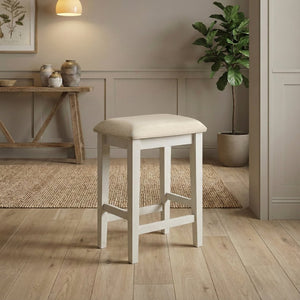English Elm Modern Farmhouse Counter Height Dining Set with Usb Charging Ports and Upholstered Stools B011P522881