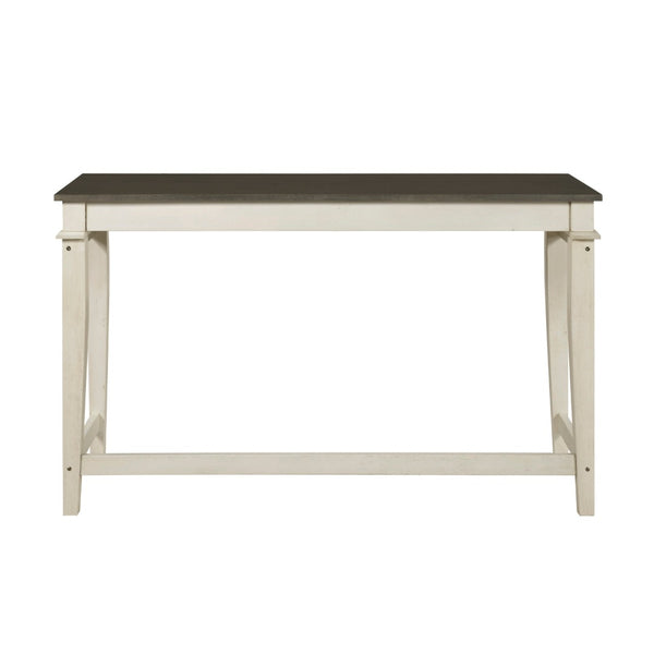 English Elm Modern Farmhouse Counter Height Dining Set with Usb Charging Ports and Upholstered Stools B011P522881