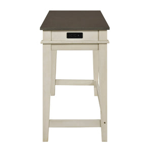 English Elm Modern Farmhouse Counter Height Dining Set with Usb Charging Ports and Upholstered Stools B011P522881