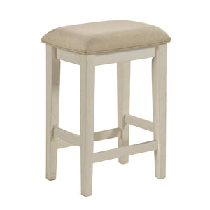 English Elm Modern Farmhouse Counter Height Dining Set with Usb Charging Ports and Upholstered Stools B011P522881