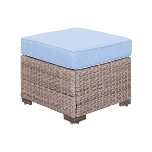 English Elm Elegant Resort Style Wicker Patio Sectional with Ottomans and Convertible Height Table B011P522882