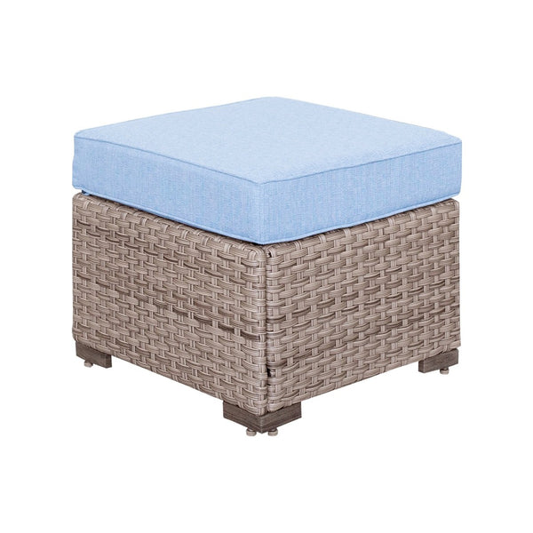 English Elm Elegant Resort Style Wicker Patio Sectional with Ottomans and Convertible Height Table B011P522882