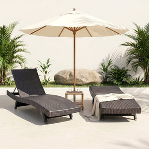 English Elm Luxury Resin Wicker Outdoor Chaise Lounges Set of 2 Poolside Reclining Patio Seating Espresso B011P526018