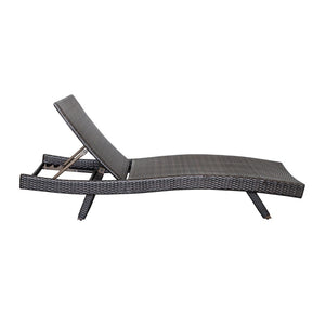 English Elm Luxury Resin Wicker Outdoor Chaise Lounges Set of 2 Poolside Reclining Patio Seating Espresso B011P526018