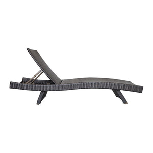 English Elm Luxury Resin Wicker Outdoor Chaise Lounges Set of 2 Poolside Reclining Patio Seating Espresso B011P526018
