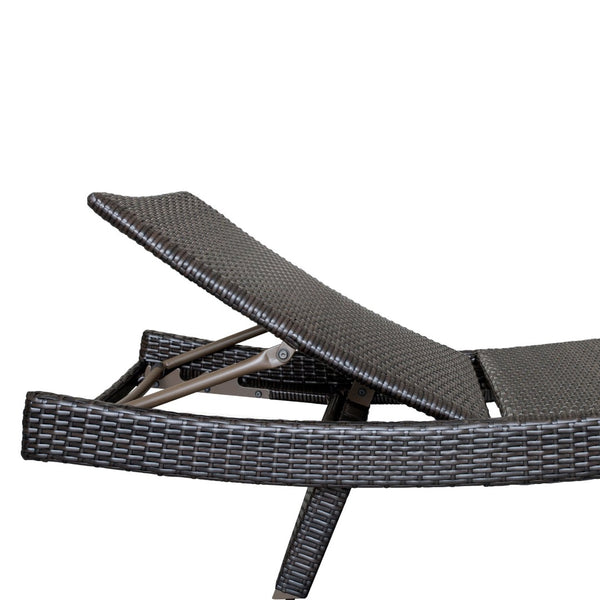English Elm Luxury Resin Wicker Outdoor Chaise Lounges Set of 2 Poolside Reclining Patio Seating Espresso B011P526018