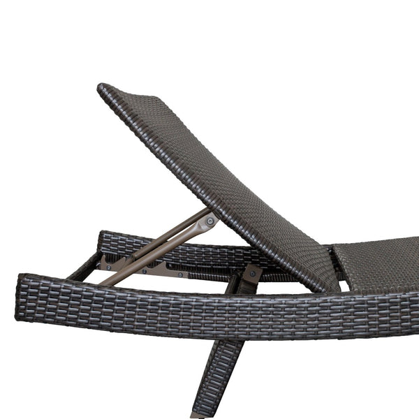 English Elm Luxury Resin Wicker Outdoor Chaise Lounges Set of 2 Poolside Reclining Patio Seating Espresso B011P526018