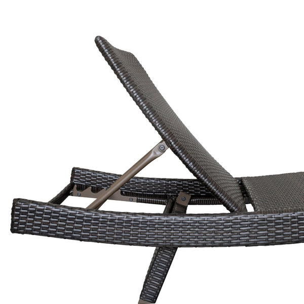 English Elm Luxury Resin Wicker Outdoor Chaise Lounges Set of 2 Poolside Reclining Patio Seating Espresso B011P526018