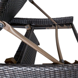 English Elm Luxury Resin Wicker Outdoor Chaise Lounges Set of 2 Poolside Reclining Patio Seating Espresso B011P526018