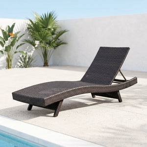 English Elm Luxury Resin Wicker Outdoor Chaise Lounges Set of 2 Poolside Reclining Patio Seating Espresso B011P526018