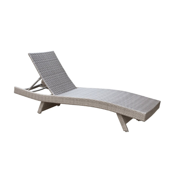 English Elm Luxury Resin Wicker Outdoor Chaise Lounges Set of 2 Poolside Reclining Patio Seating Gray B011P526019