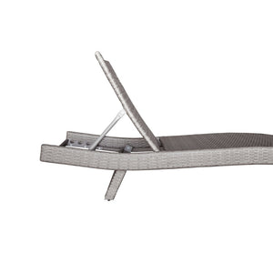 English Elm Luxury Resin Wicker Outdoor Chaise Lounges Set of 2 Poolside Reclining Patio Seating Gray B011P526019