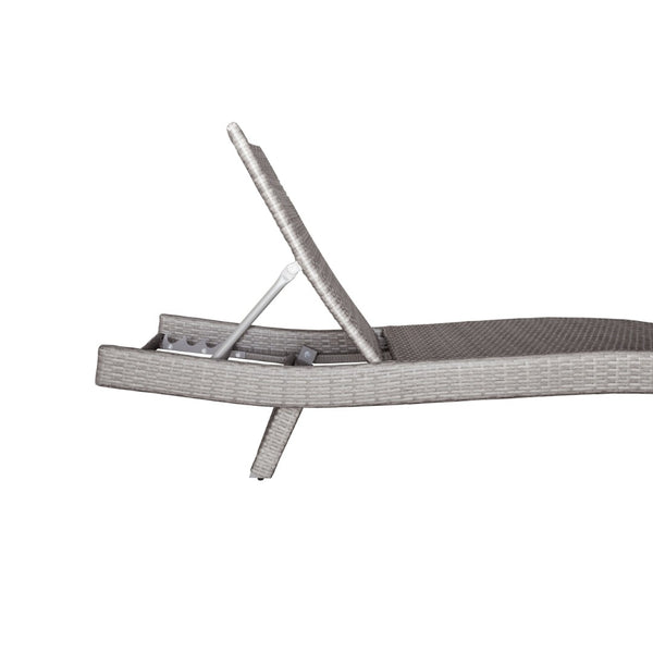 English Elm Luxury Resin Wicker Outdoor Chaise Lounges Set of 2 Poolside Reclining Patio Seating Gray B011P526019