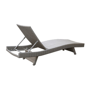 English Elm Luxury Resin Wicker Outdoor Chaise Lounges Set of 2 Poolside Reclining Patio Seating Gray B011P526019