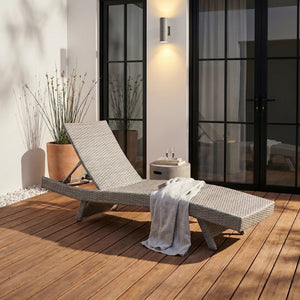 English Elm Luxury Resin Wicker Outdoor Chaise Lounges Set of 2 Poolside Reclining Patio Seating Gray B011P526019