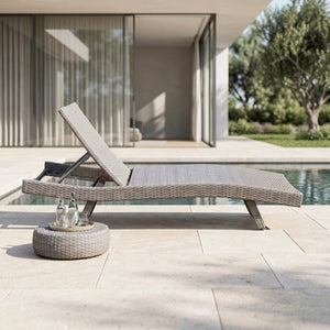 English Elm Luxury Resin Wicker Outdoor Chaise Lounges Set of 2 Poolside Reclining Patio Seating Gray B011P526019