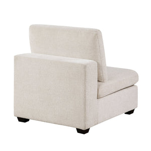 English Elm Contemporary Armless Chenille Modular Chair Plywood Build for Flexible Living Room Seating B011P529364