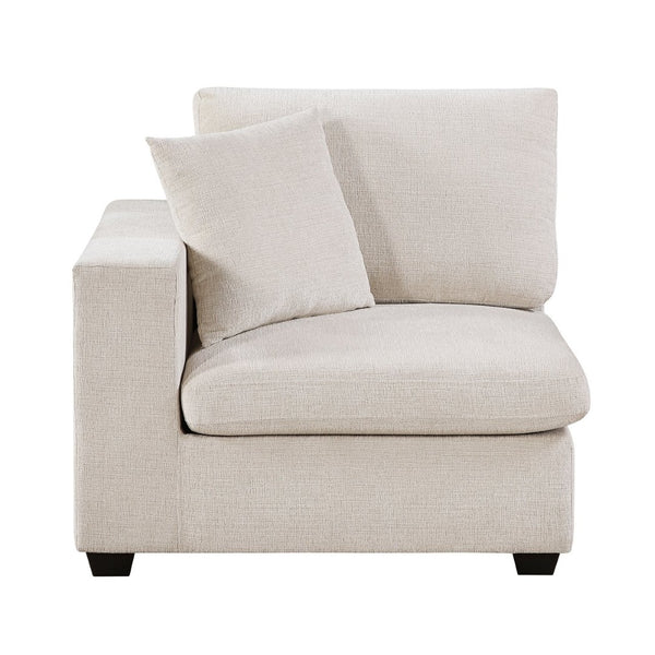 English Elm Contemporary Chenille Modular Accent Chair Reversible Arm Foam Cushion Living Room Seating One-Arm Chair B011P529366